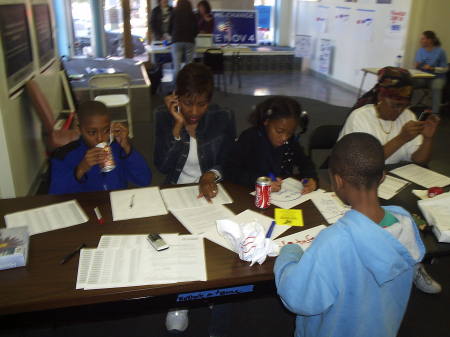 Making calls and posters for Obama