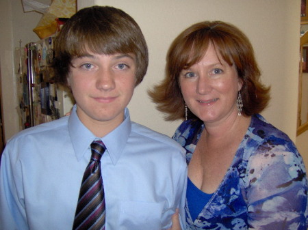 Daughter Mary with son, Adam (15)