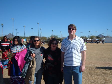 Carie, Jenny, Tim at Indian Fair