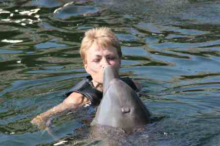 Kisses with Bottlenose Dolphin