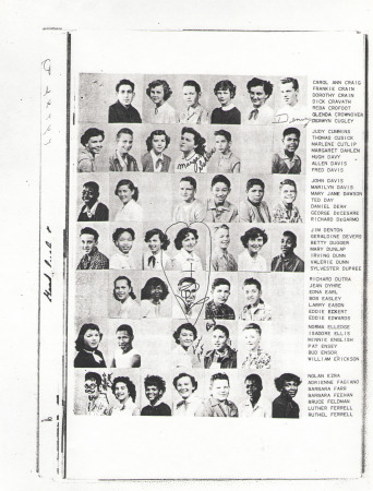 Portola Junior High School Class of 1953