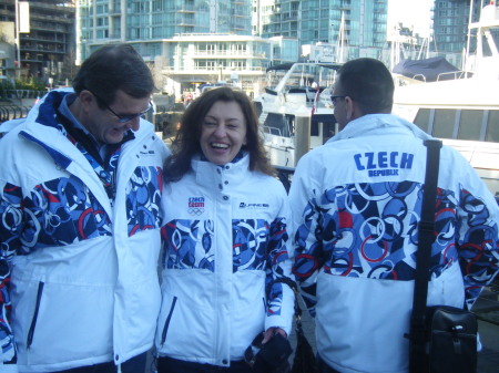 Olympic visitors strolling the Seawall