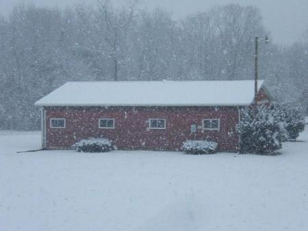 My barn in the snow....