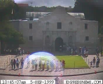 The Alamo from the newspaper's webcam.