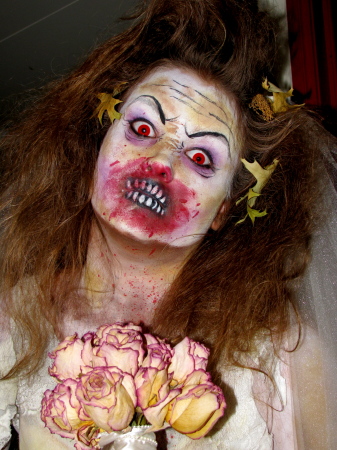 Zombie bride up close