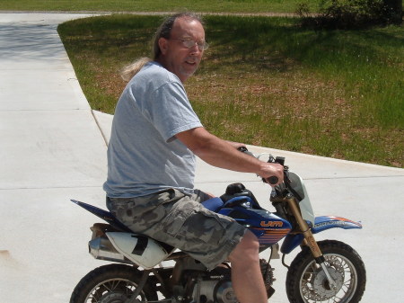 Me on my grandson Gage's bike