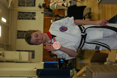 Ethan placed third in sparring.