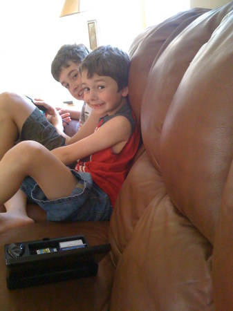 Zach and Aidan chilling