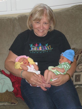 Me and my twin grandbabies