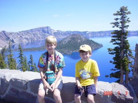 Boys at Crater Lake