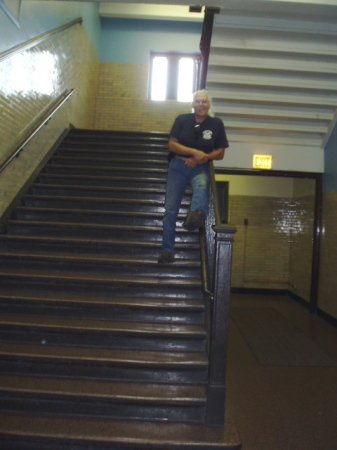 John S. on the stairs