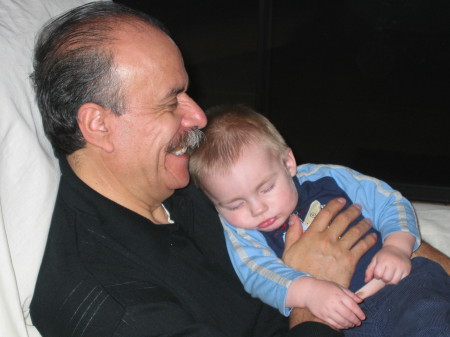 My husband with oldest grandson