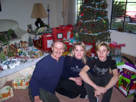 Doug with son and daughter last Christmas