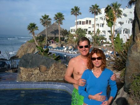 with wife, Rebecca in Mexico