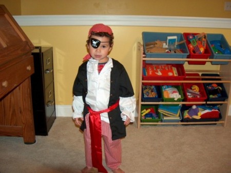 our lil' Pirate!! what a button head!!!