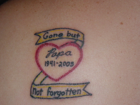 Alyssa's tattoo/memorial for her Papa