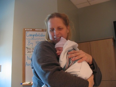 Gramma Tammy and newborn Everett