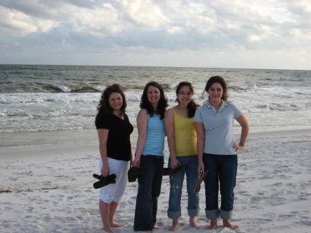 4 of  5 daughters at Pensacola Beach