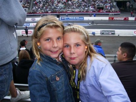 my twins at the pomona dragstrip