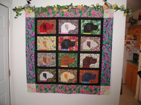 Flower Dogs Quilt