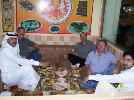 Having dinner in Tabuk, Saudi Arabia