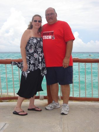 My beautiful wife and me in Mexico