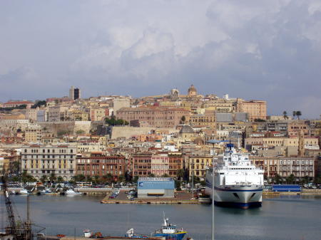 Docked at Cagliari, Sardinia, Italy