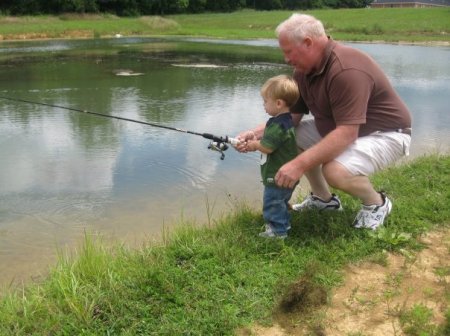 Ashton and me fishing