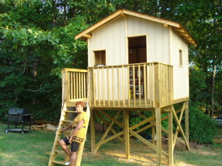 "Treehouse that took 2 weekends to build'