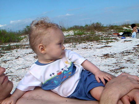 Grandson enjoying the beach