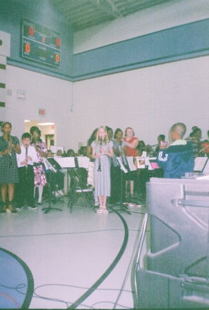 My daughter Heather playing her clarinet.