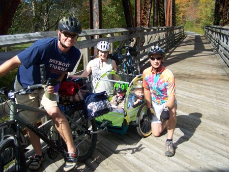 Oldest Son and family on bike trip