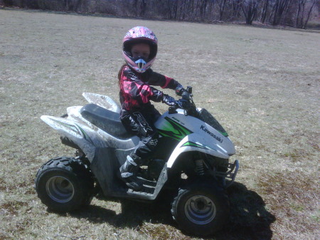 My Grand Daughter Alexia on her 4-wheeler