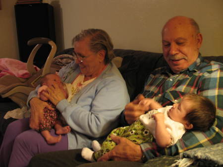 Great Grandma & Grandpa with the twins