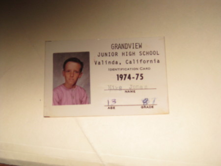 7th grade ID card
