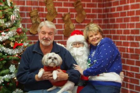 Me, my boy, Santa, & Dar.