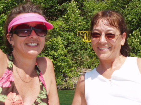 Me and sis on the lake.