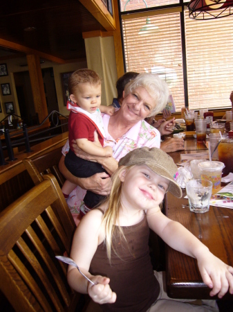 My birthday dinner with 2 grandchildren