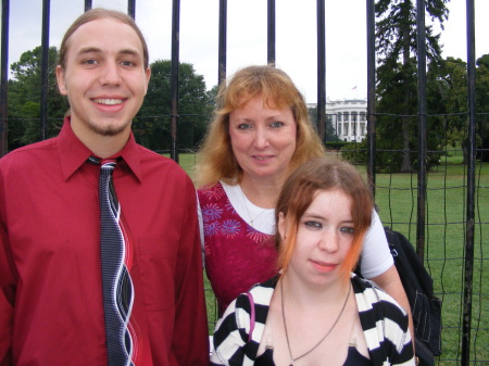 Carolyn & my kids in Washington, DC