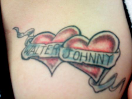 Tattoo on my Heart of my two Hearts