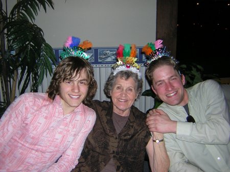 Zack, Mom and Mike on Mom's 80th