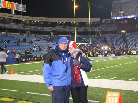 Dear Hubby and me at the Bills' MNF game!!