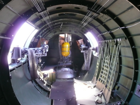 B-17 inside looking back to front