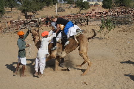 Paige and Zoe's camel ride