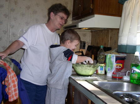 NaNa and Parker cooking up something good