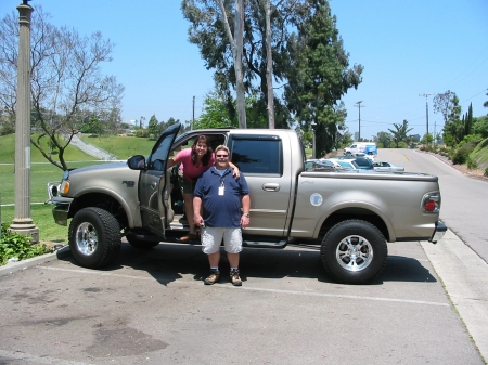 Nancy & me on my truck in May of 2007