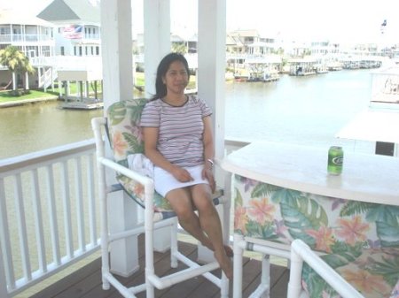 2nd floor gazebo bar-Rex's wife, my niece.