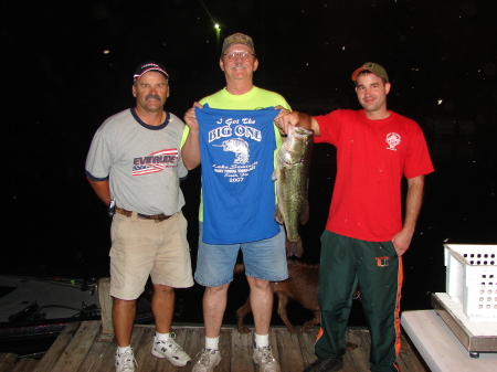 Bass turnament I sponsored w/winners.