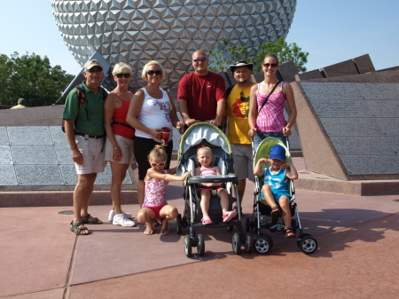 The entire family at Disney, 2009