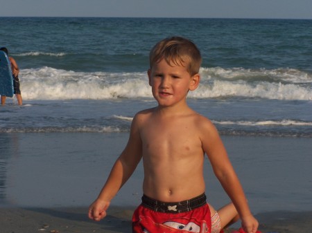 he loves the beach